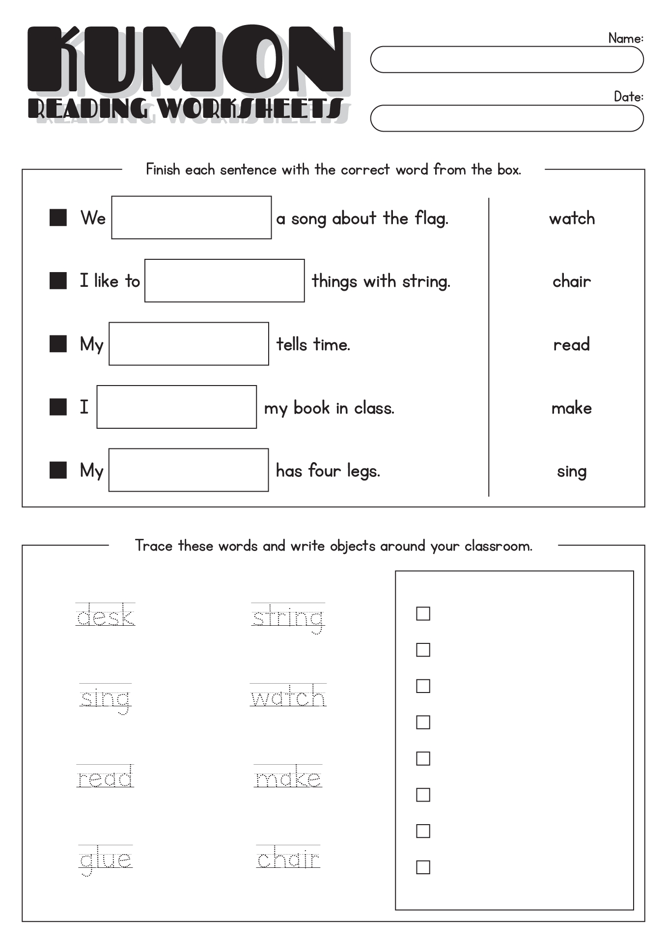 Kumon Reading Comprehension Worksheets