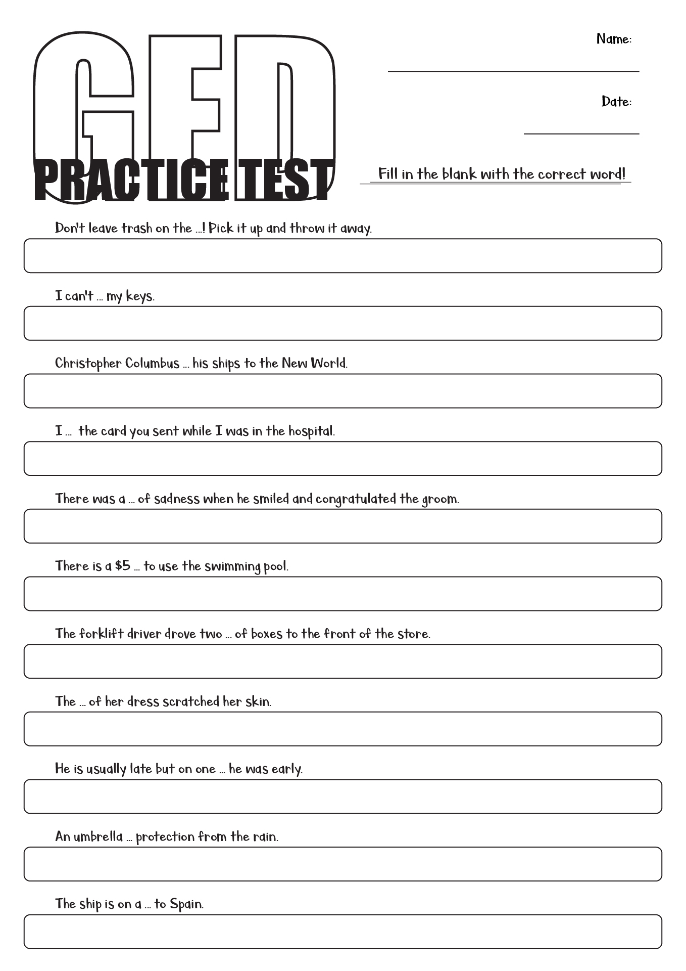13 GED Reading Worksheets Free PDF At Worksheeto