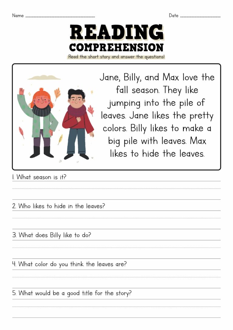 13 Short Story Reading Comprehension Worksheets Free PDF At Worksheeto