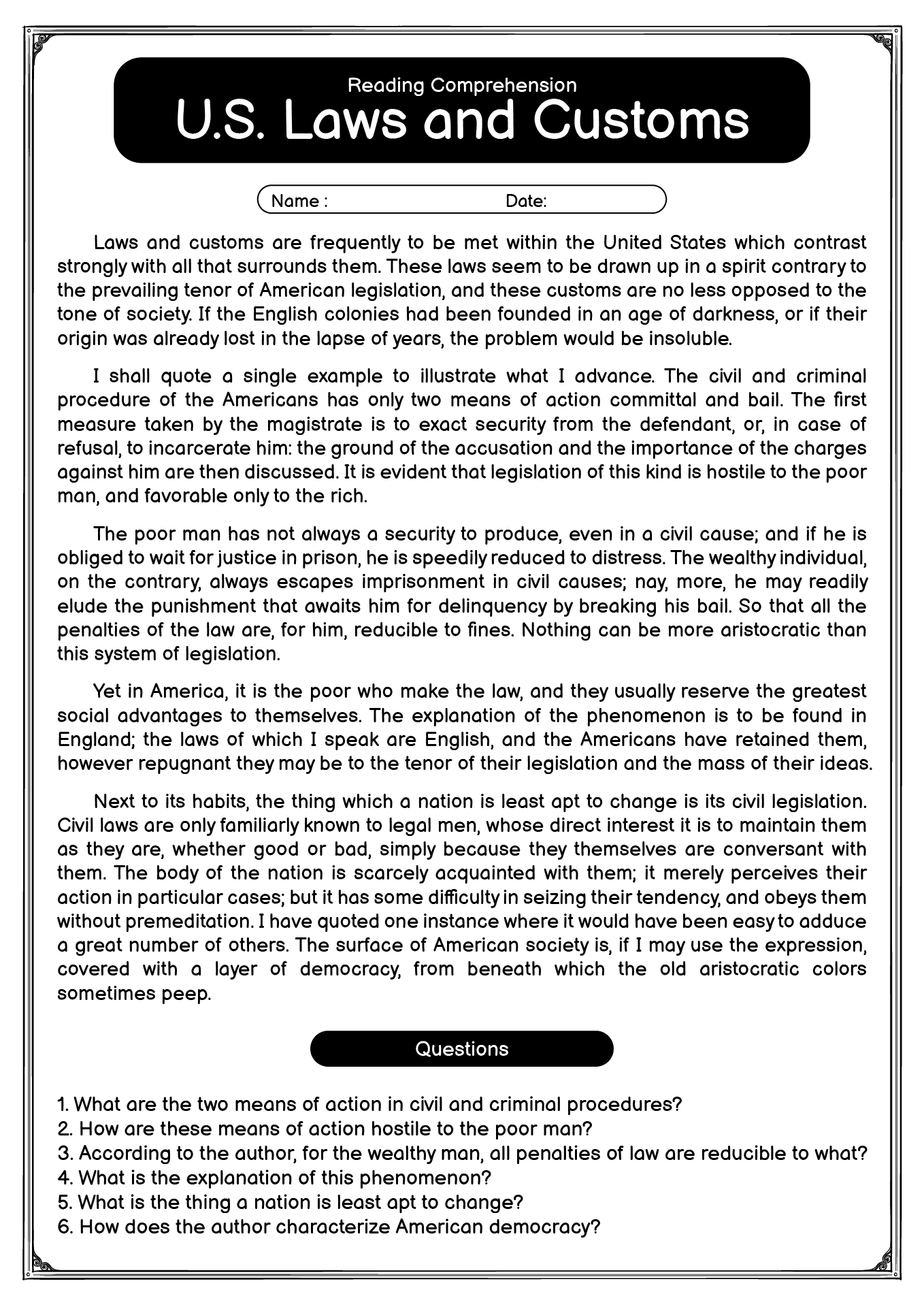 14 Reading Worksheets High School History Free PDF At Worksheeto