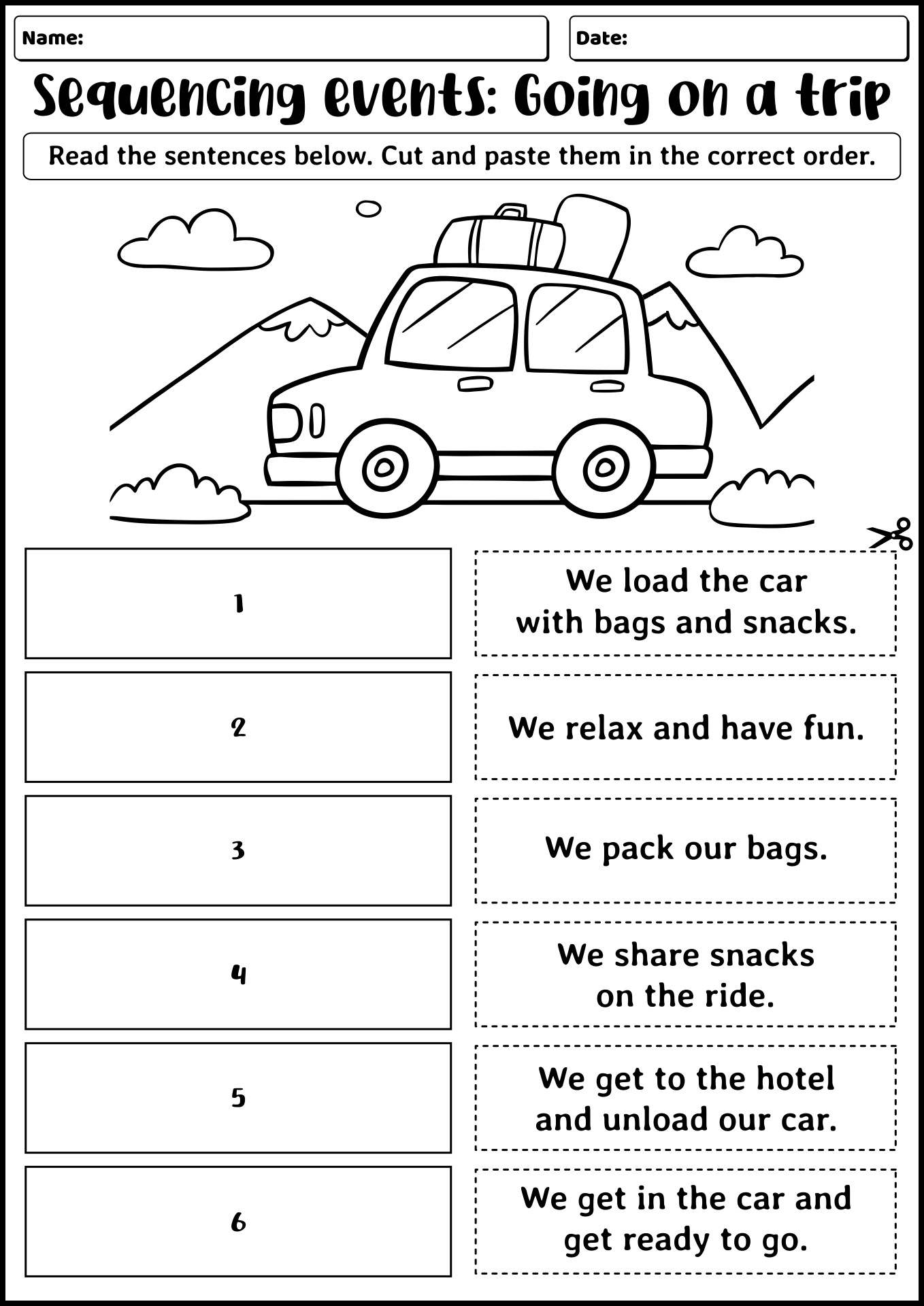 Reading Comprehension Sequencing Worksheets 1st Grade