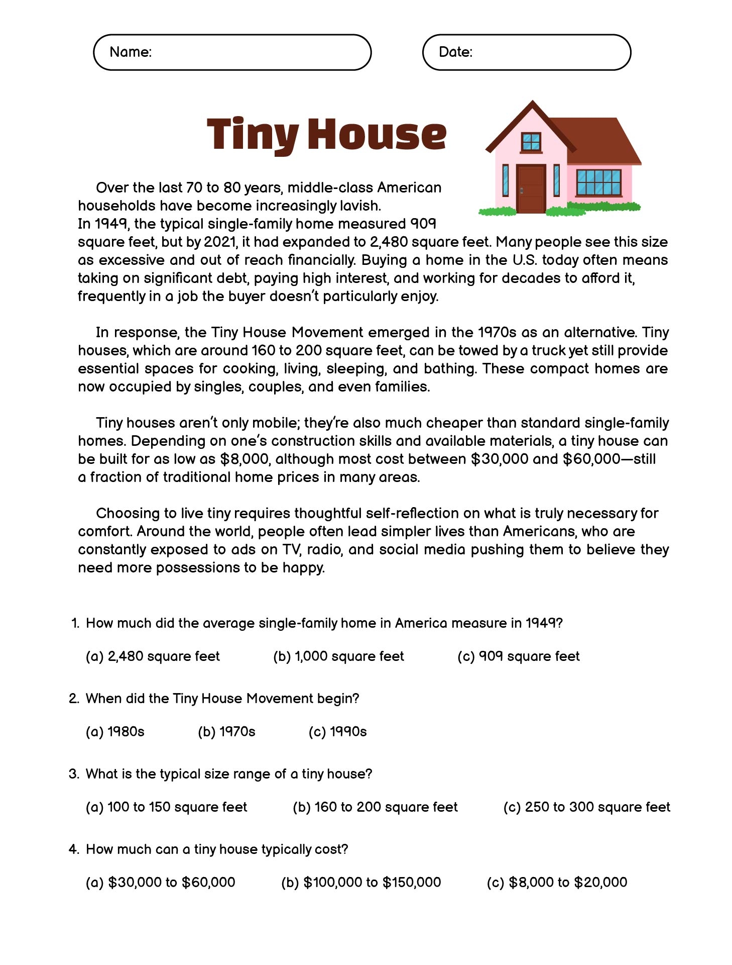 Worksheet Reading Comprehension Grade 9