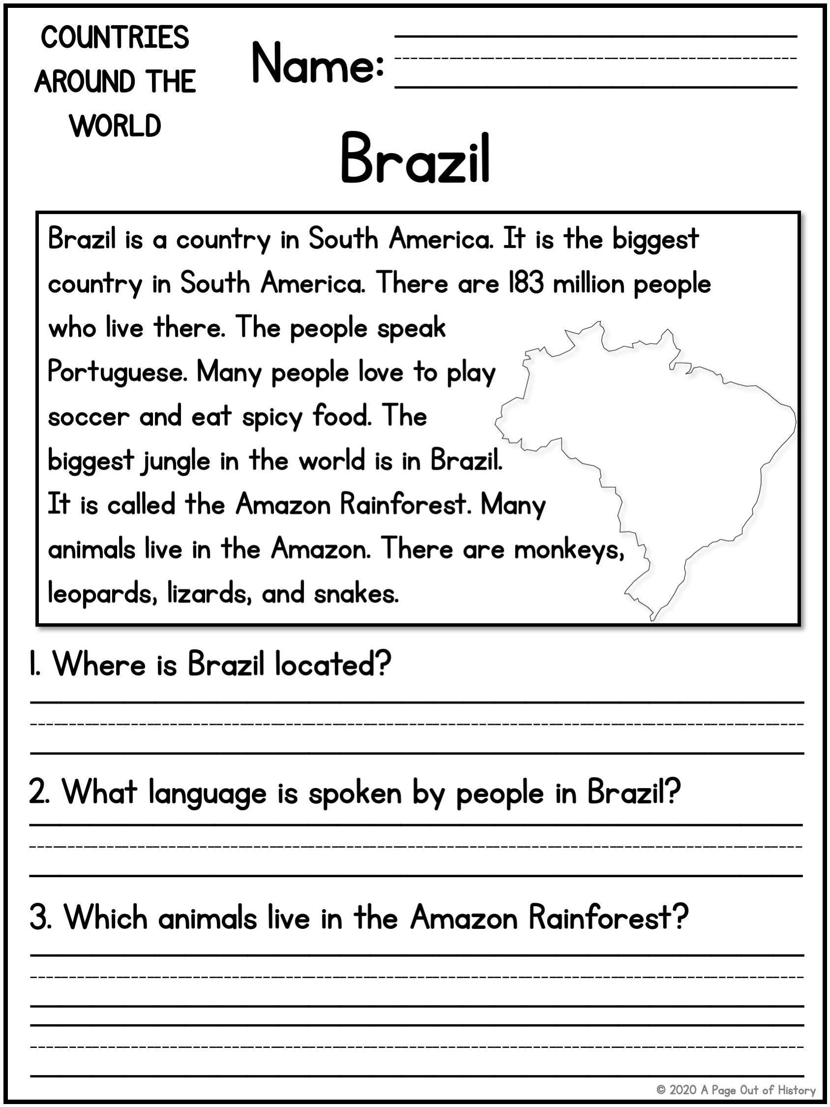 1st 2nd Grade Reading Comprehension Social Studies Bundle Passages U0026 Questions Classroom Homeschool No Prep Printable History Etsy