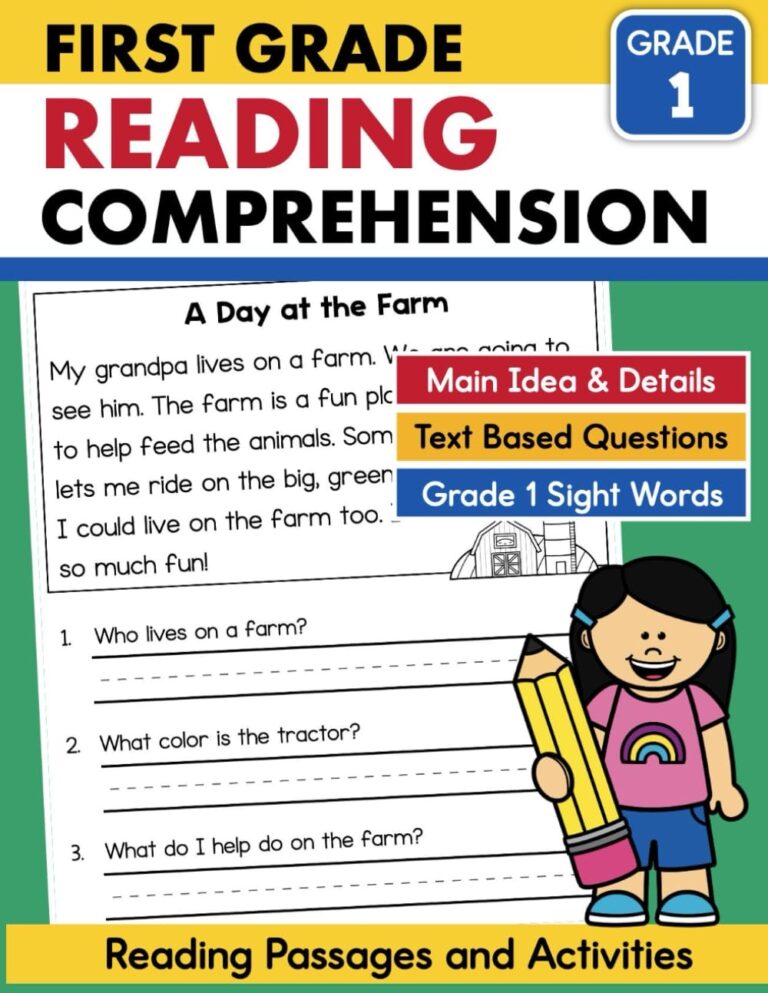 1st Grade Reading Comprehension Passages And Activities Workbook Ages 6 To 7 By J Ecochardt