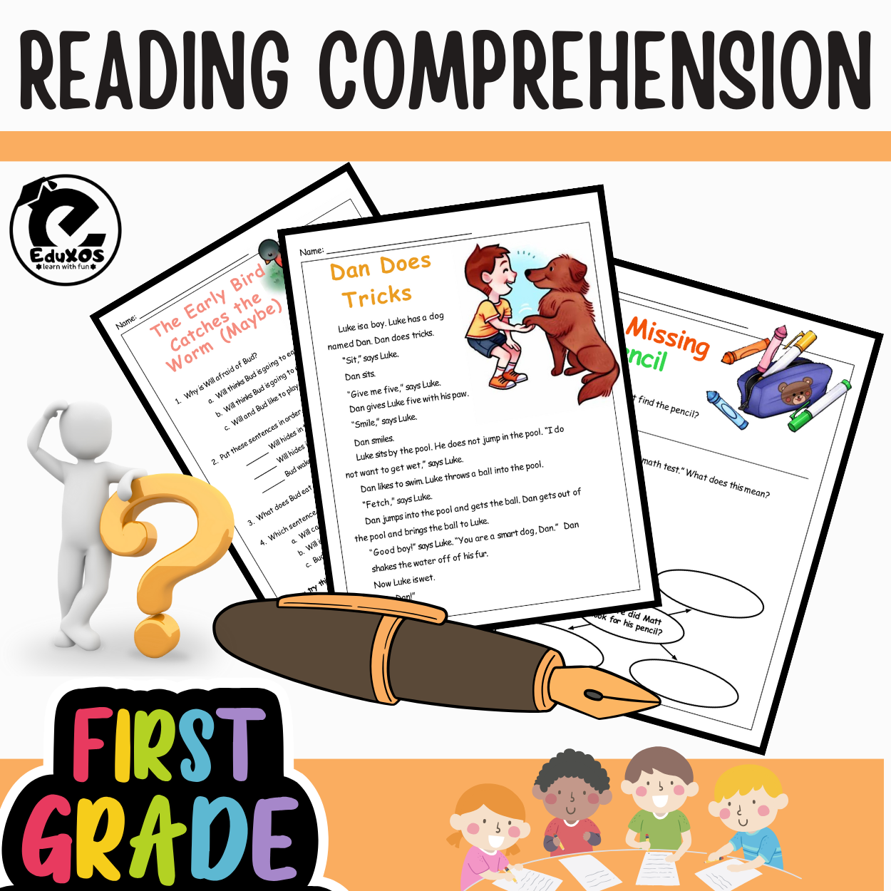 1st Grade Reading Comprehension Passages And Questions Made By 