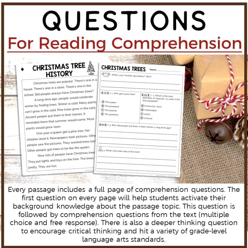2nd Grade December Reading Passages Printable Version Educate U0026 Rejuvenate