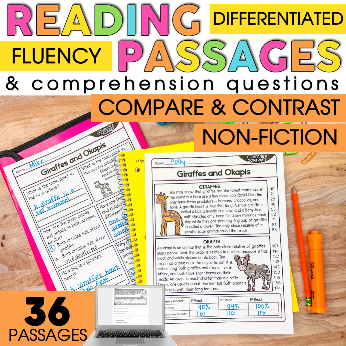 2nd Grade Reading Comprehension Passages Nonfiction Compare And 