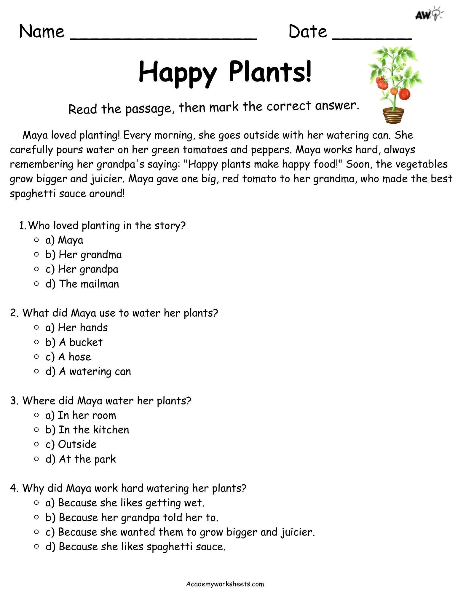 Worksheet For Reading Comprehension Grade 2