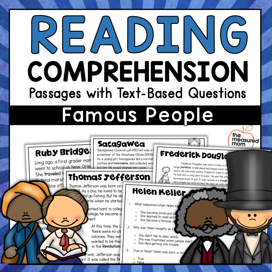36 Reading Comprehension Passages About Famous People
