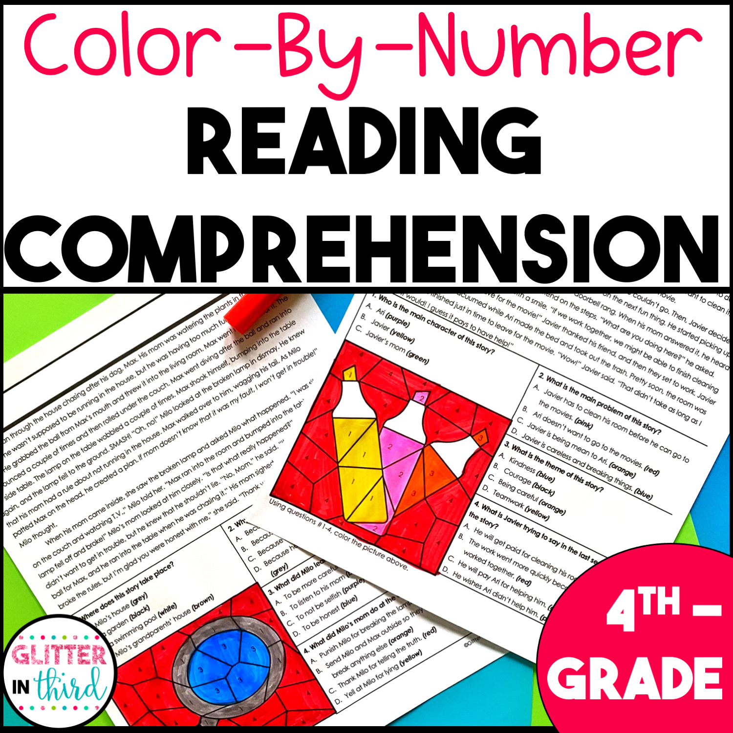 Reading Comprehension 4th Grade Worksheets Grade