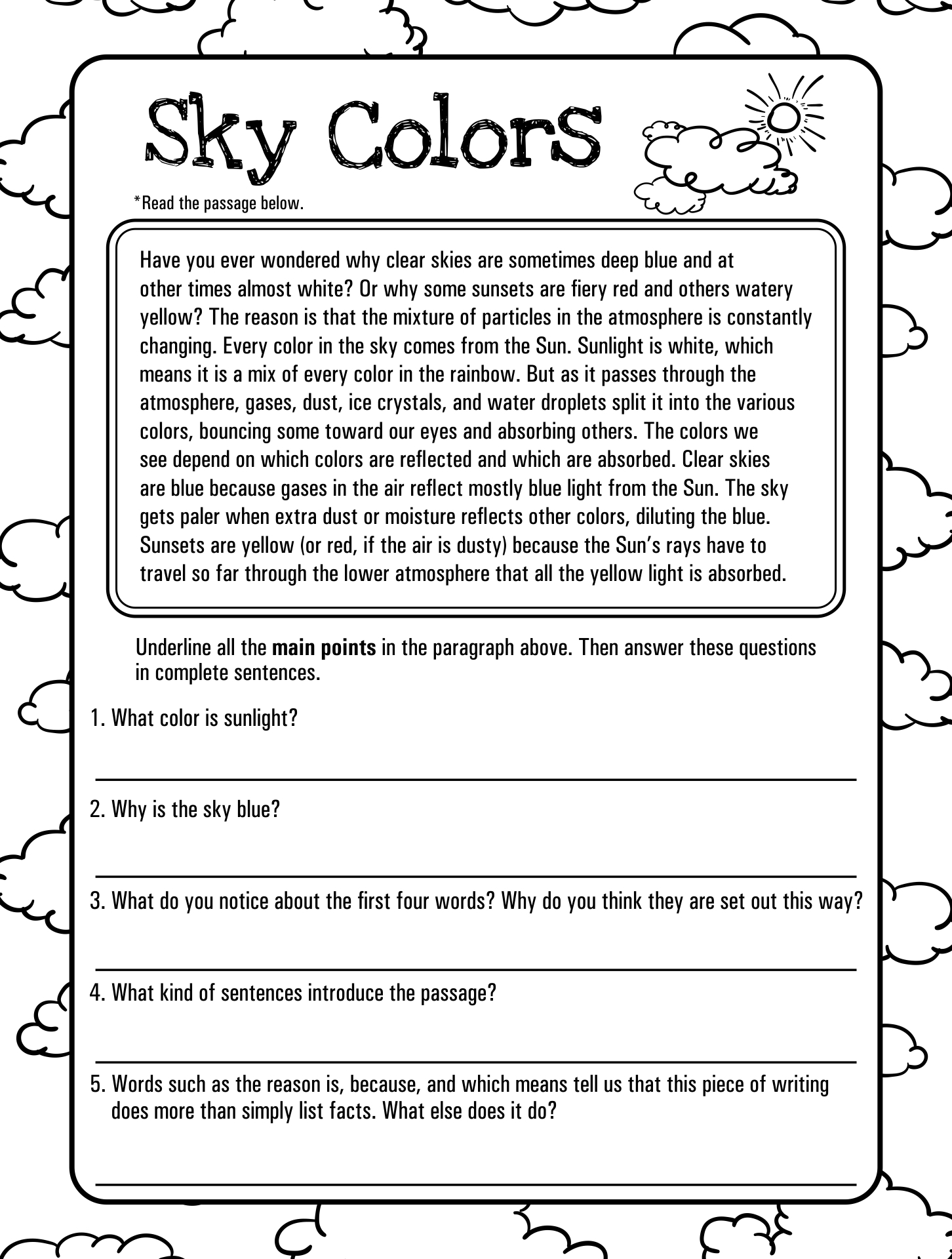 4th Grade Reading Worksheets Free 10 Free PDF Printables Printablee