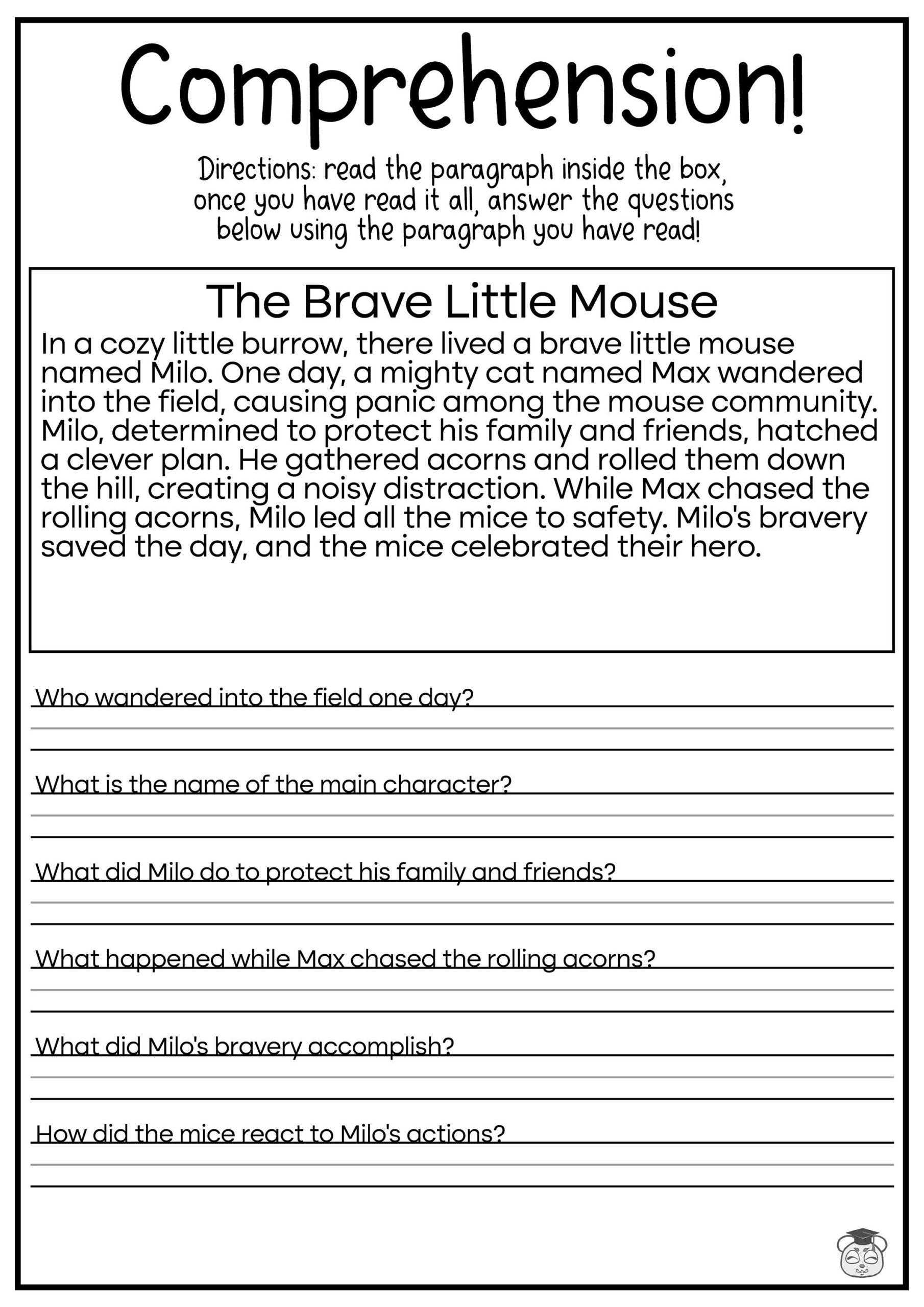 Reading Comprehension Worksheets Ks2 Free Printable