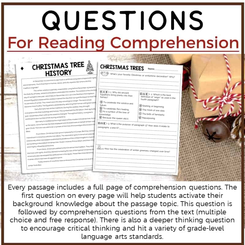 5th Grade December Reading Passages Printable Version Educate U0026 Rejuvenate