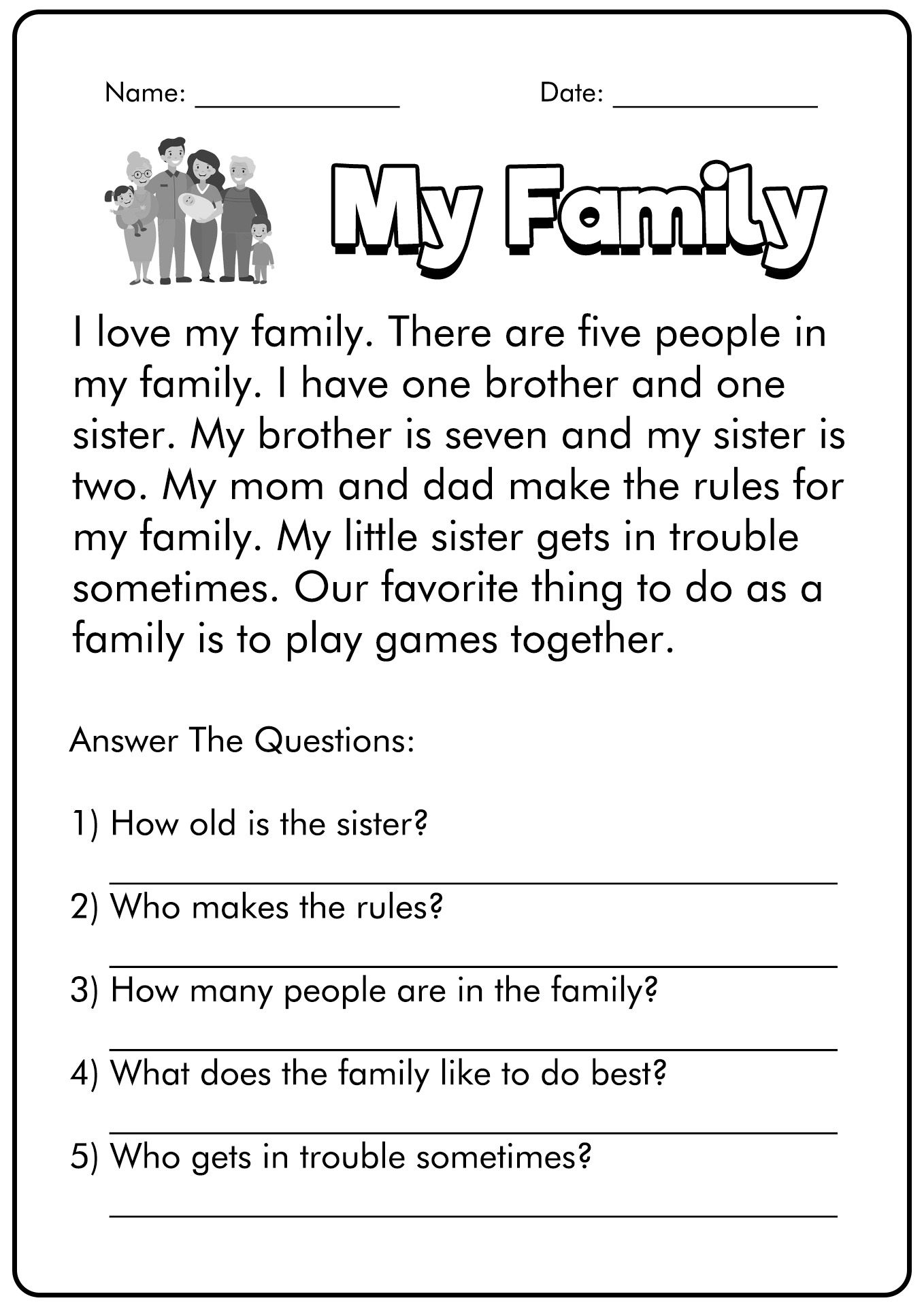 9 First Grade Reading Comprehension Worksheets First Grade 