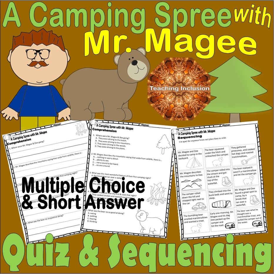 A Camping Spree With Mr Magee Reading Quiz Test U0026 Story Scene 
