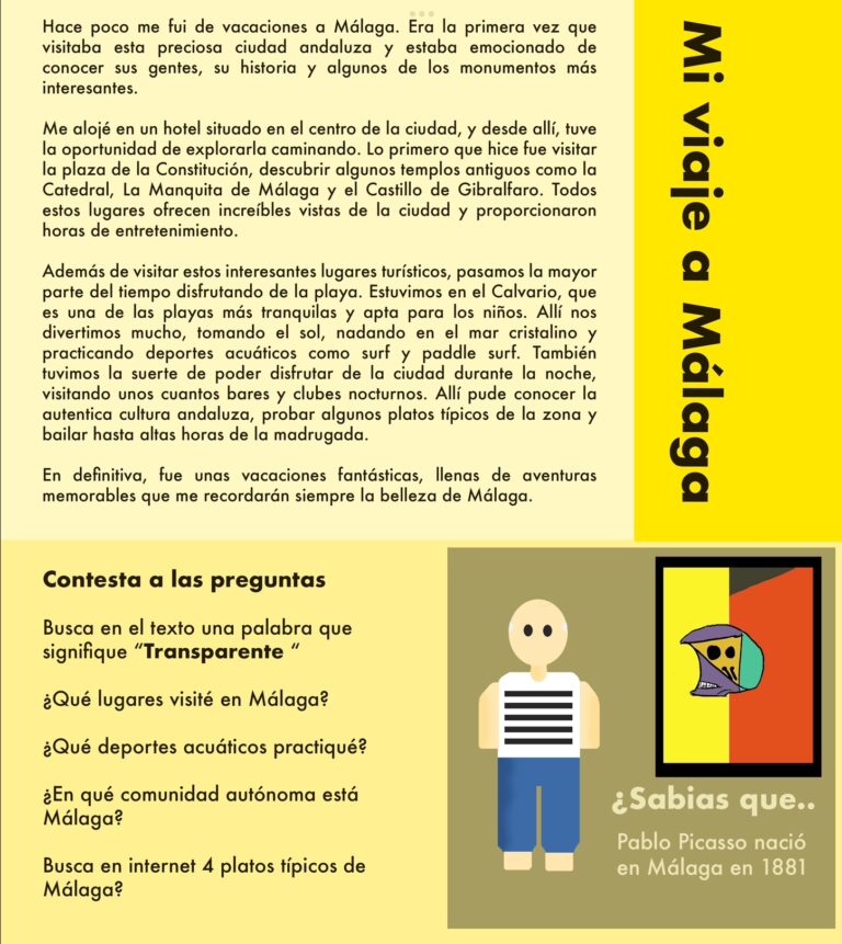 A2 Spanish Comprehension Worksheets Hablo Espa ol