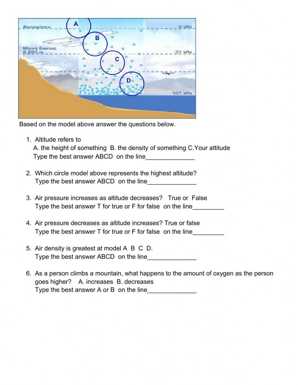 Air Pressure Reading ESL Worksheet By Evergreen Worksheets Library