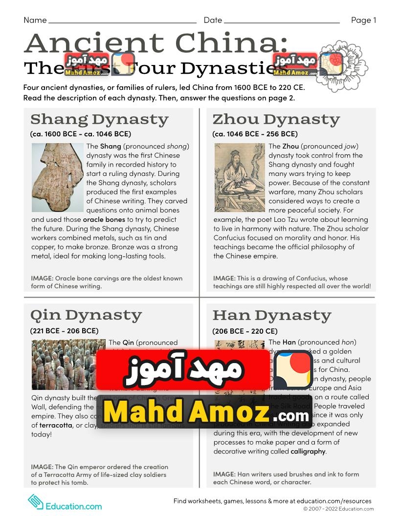  Ancient China The First Four Dynasties 
