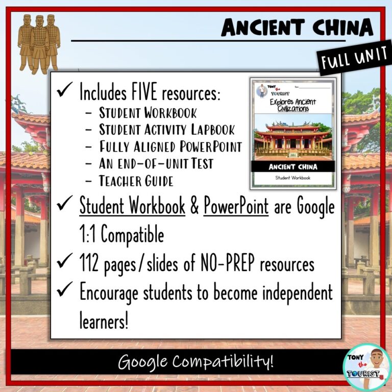 Ancient China Unit Bundle Reading Passages Activities PowerPoint Test U0026 More Made By Teachers