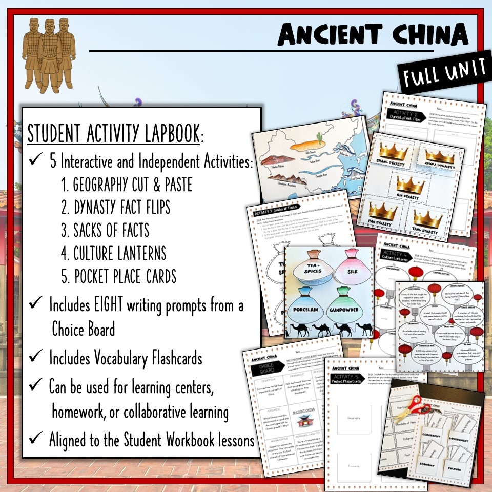 Ancient China Unit Bundle Reading Passages Activities PowerPoint Test U0026 More Made By Teachers