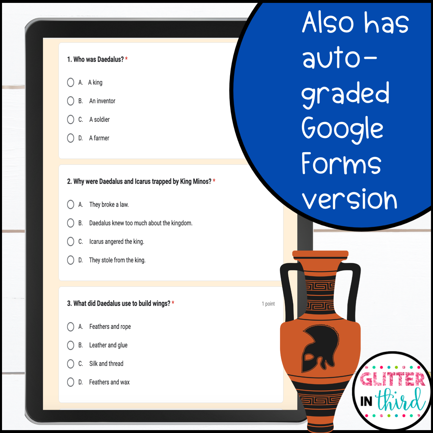 Mythology Reading Comprehension Worksheets