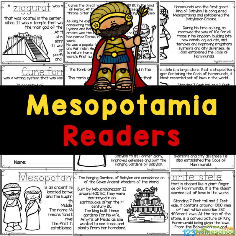 Ancient Mesopotamia For Kids Free Printable Reader To Read Color U0026 Learn