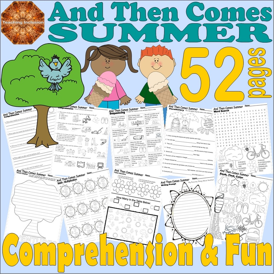 Summer Reading Comprehension Worksheets