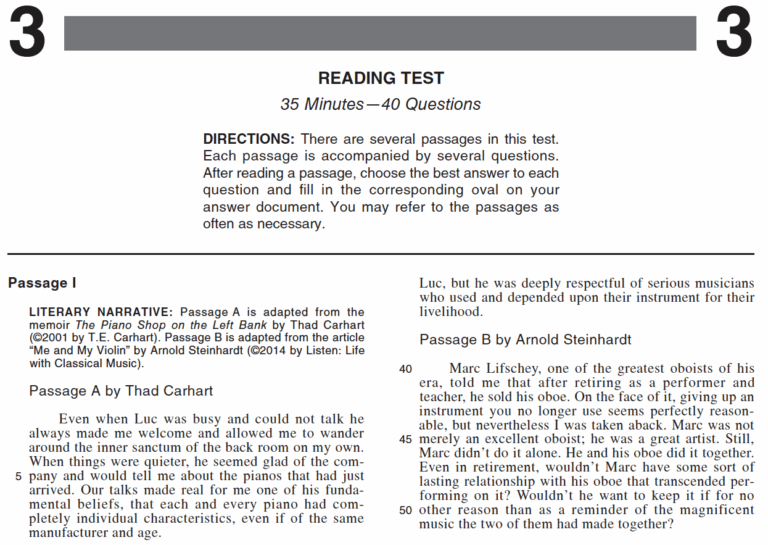 Answer Explanations For The 2021 22 ACT Reading Test Piqosity Worksheets Library