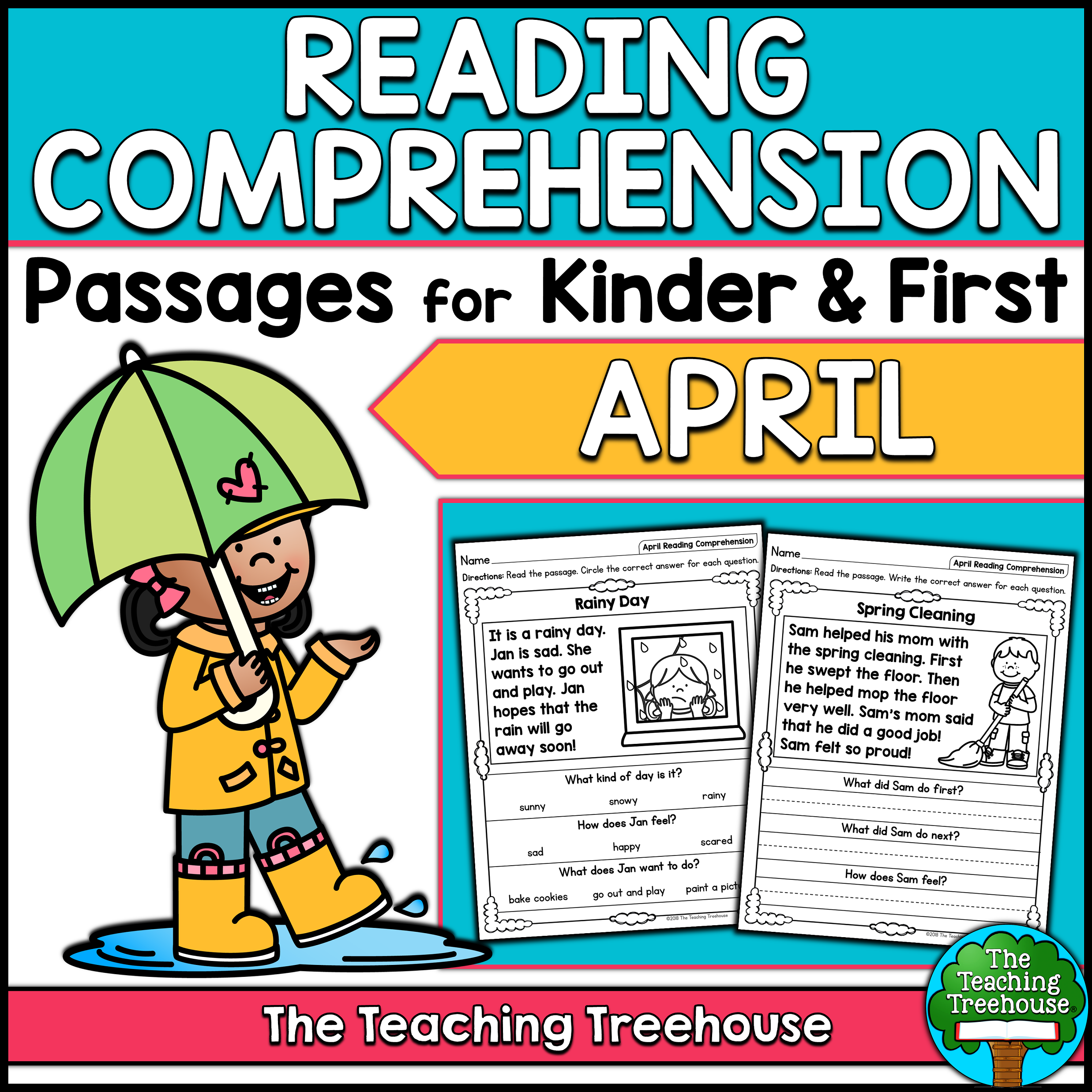 April Reading Comprehension Passages For Kindergarten And First Grade Made By Teachers