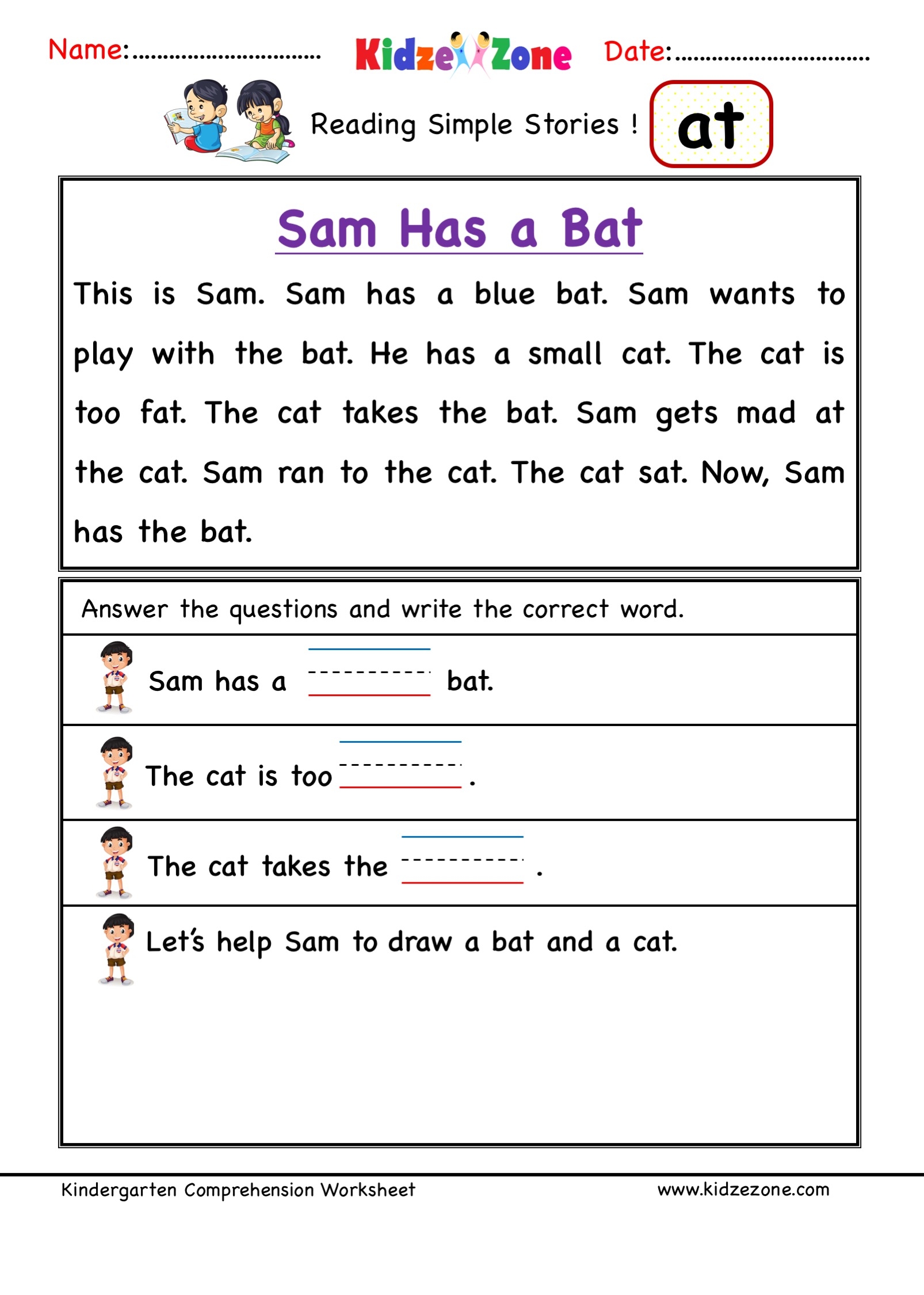 Family Reading Comprehension Worksheets