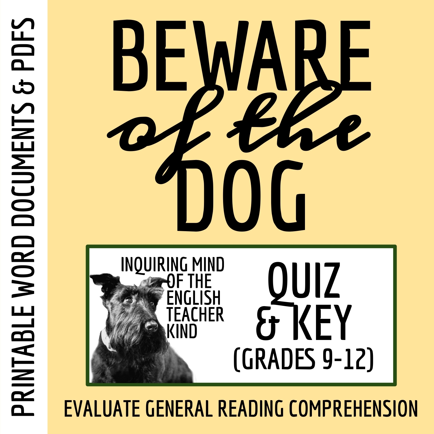 Beware Of The Dog By Roald Dahl Quiz And Answer Key For High 