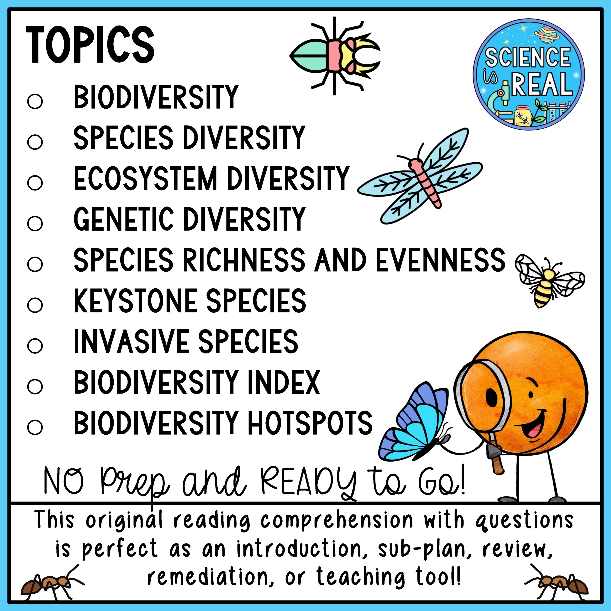 Biodiversity Reading Comprehension Worksheets Science Is Real Education Worksheets Library