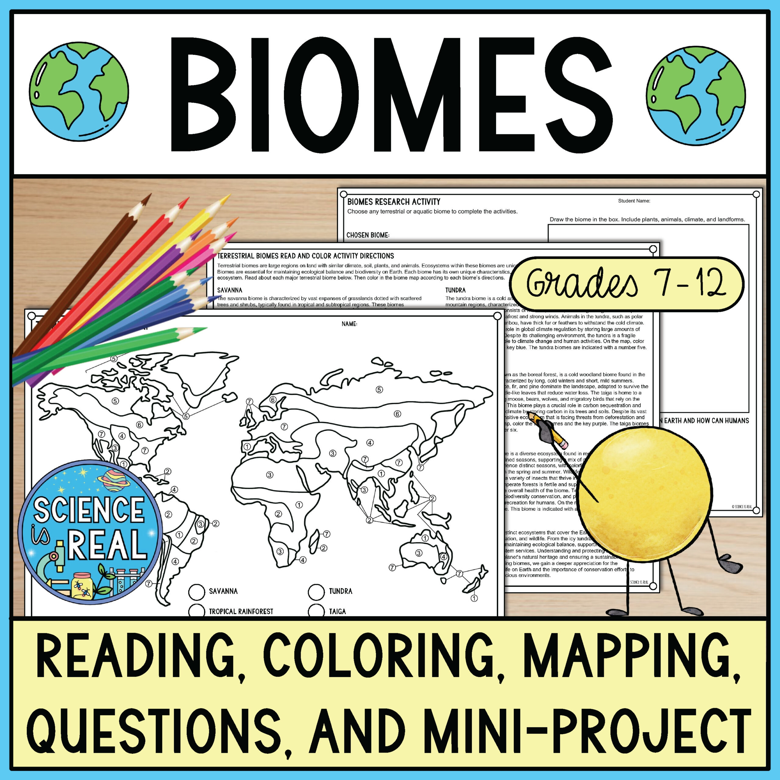 Biomes Reading Comprehension Worksheets