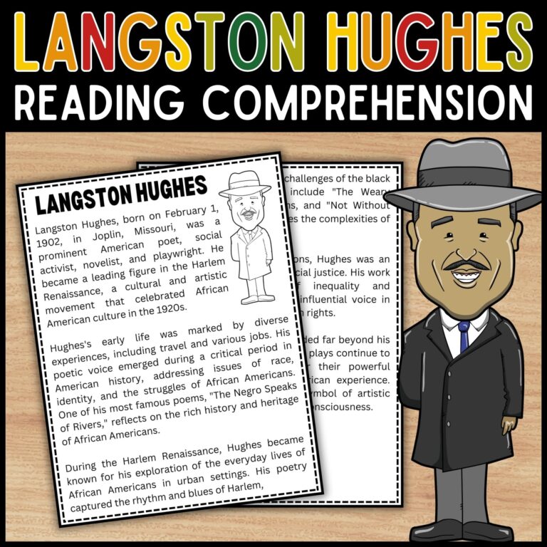 Black History Month Langston Hughes Reading Comprehension Passage U0026 Questions