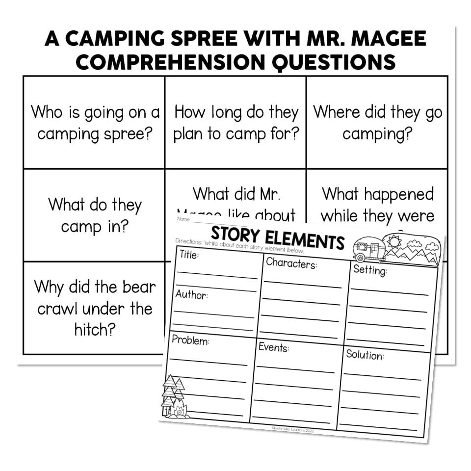 Camp Read A Lot Read Aloud And Worksheets Lucky Little Learners