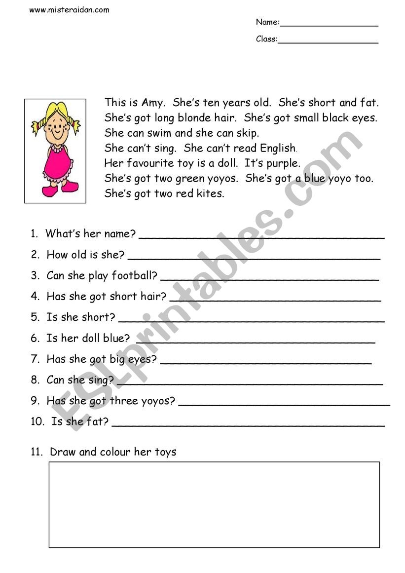 Can ability Reading And Comprehension ESL Worksheet By Amanda ambires