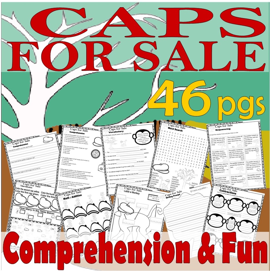 Caps For Sale Book Companion Reading Comprehension Worksheets 