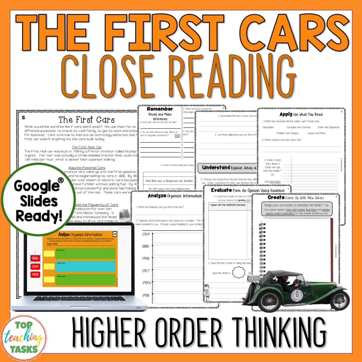 Reading Comprehension Worksheets About Cars