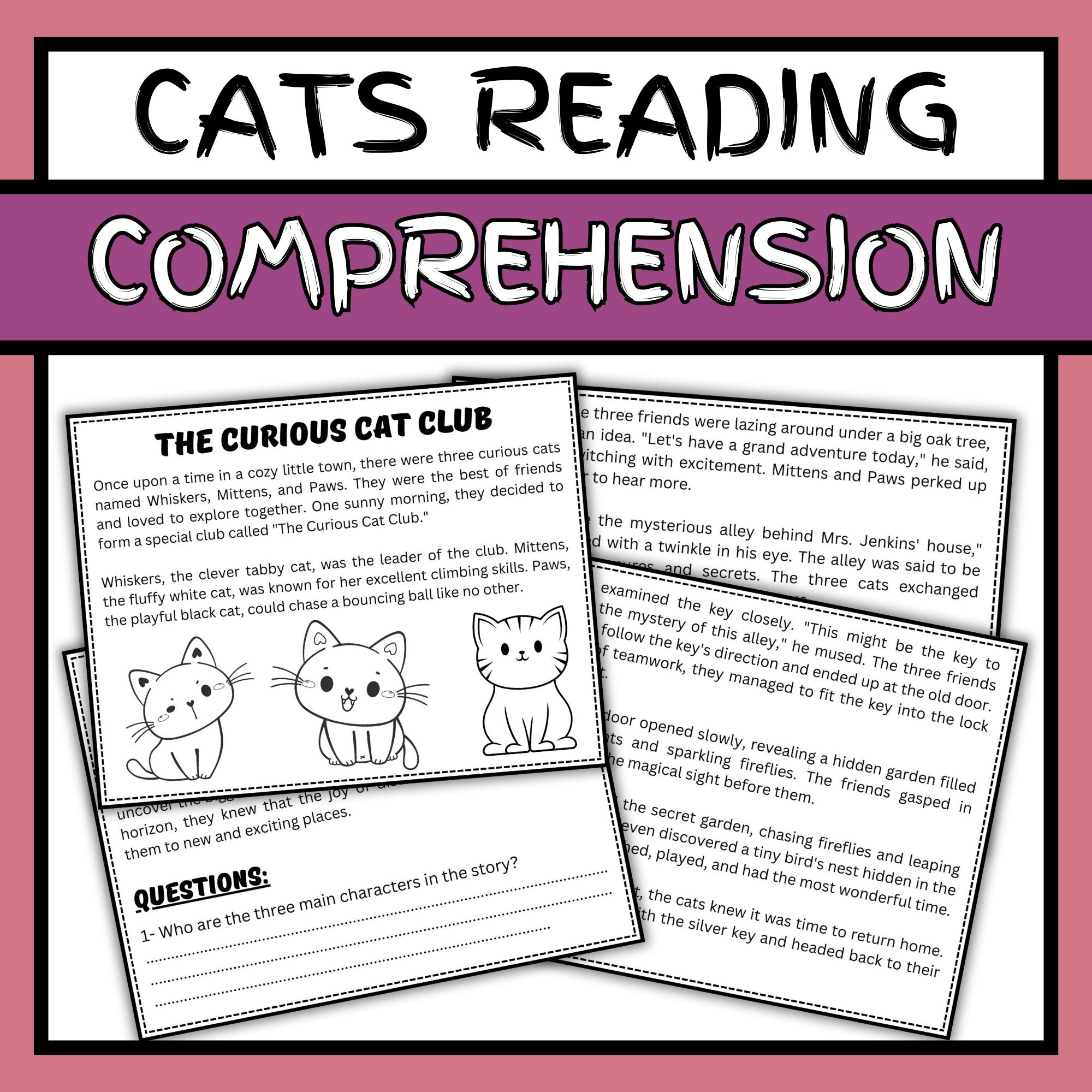 Cats Reading Comprehension Passage Short Story Worksheets Made By Teachers