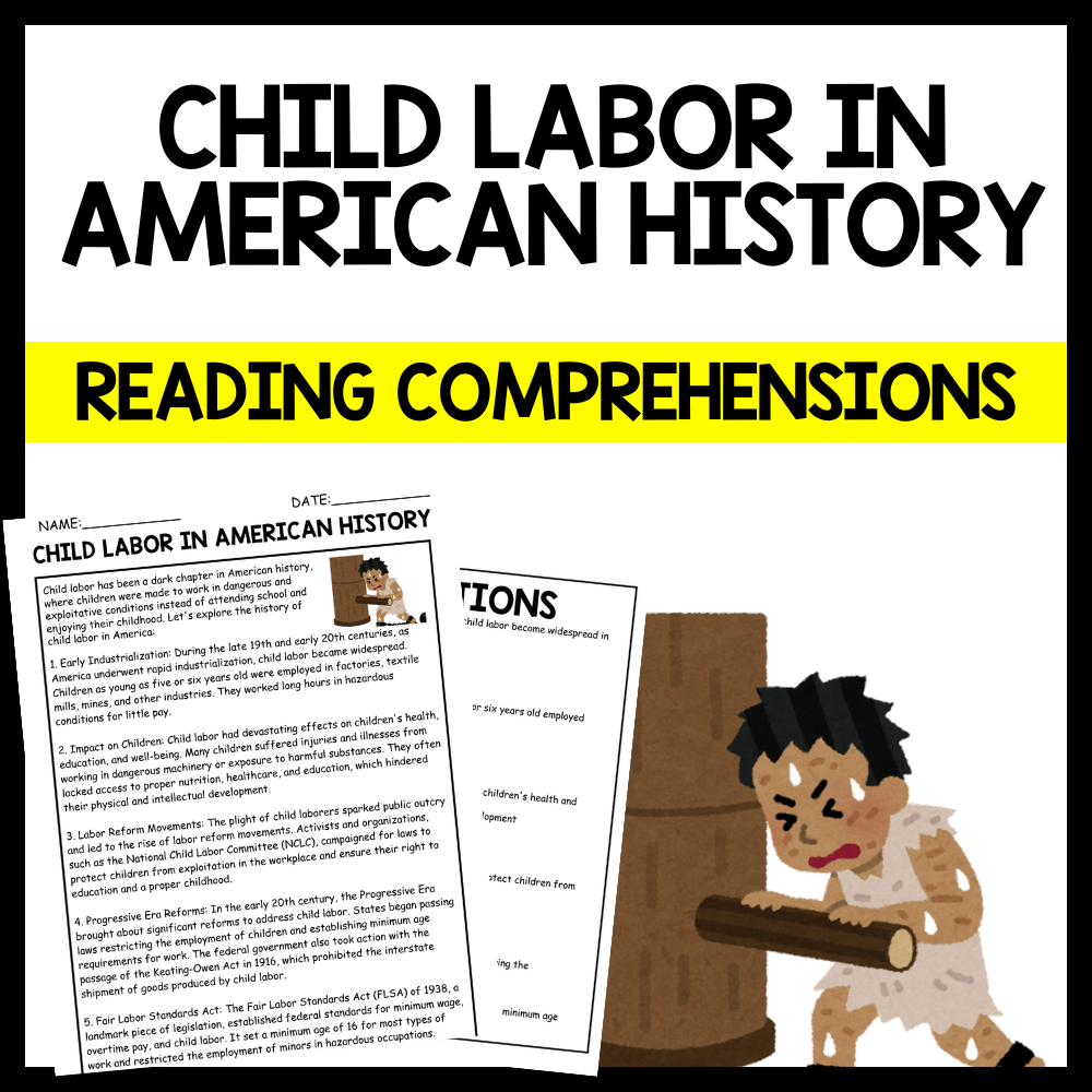 Child Labor Reading Comprehension Worksheet