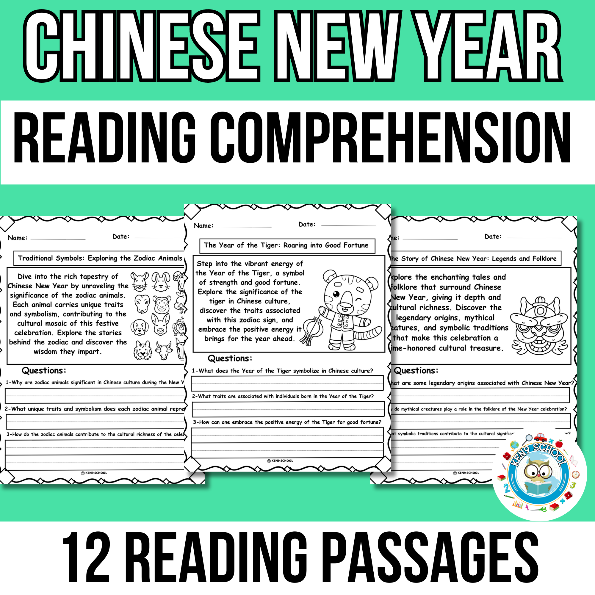Chinese New Year Reading Comprehension Passages And Questions