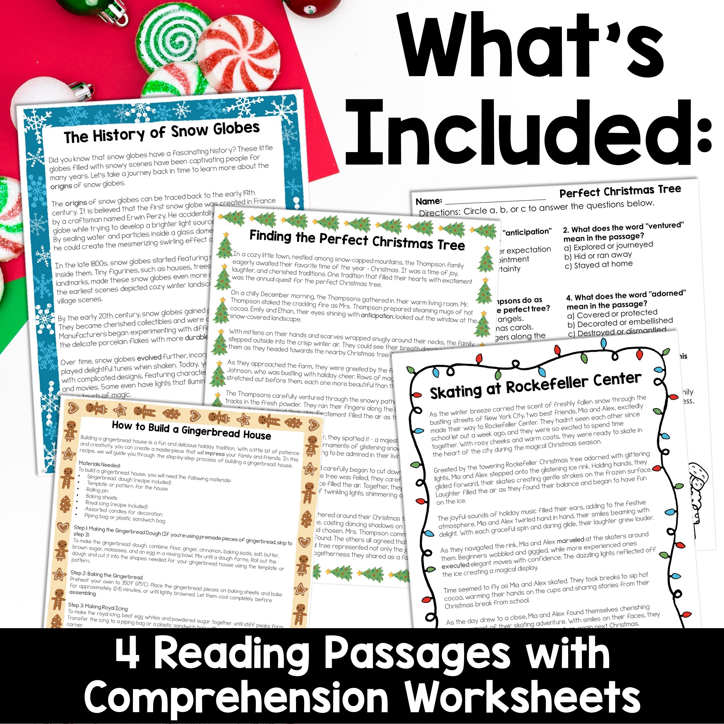 4th Grade Christmas Reading Comprehension Worksheets 4th Grade Christmas Reading Comprehension Worksheets