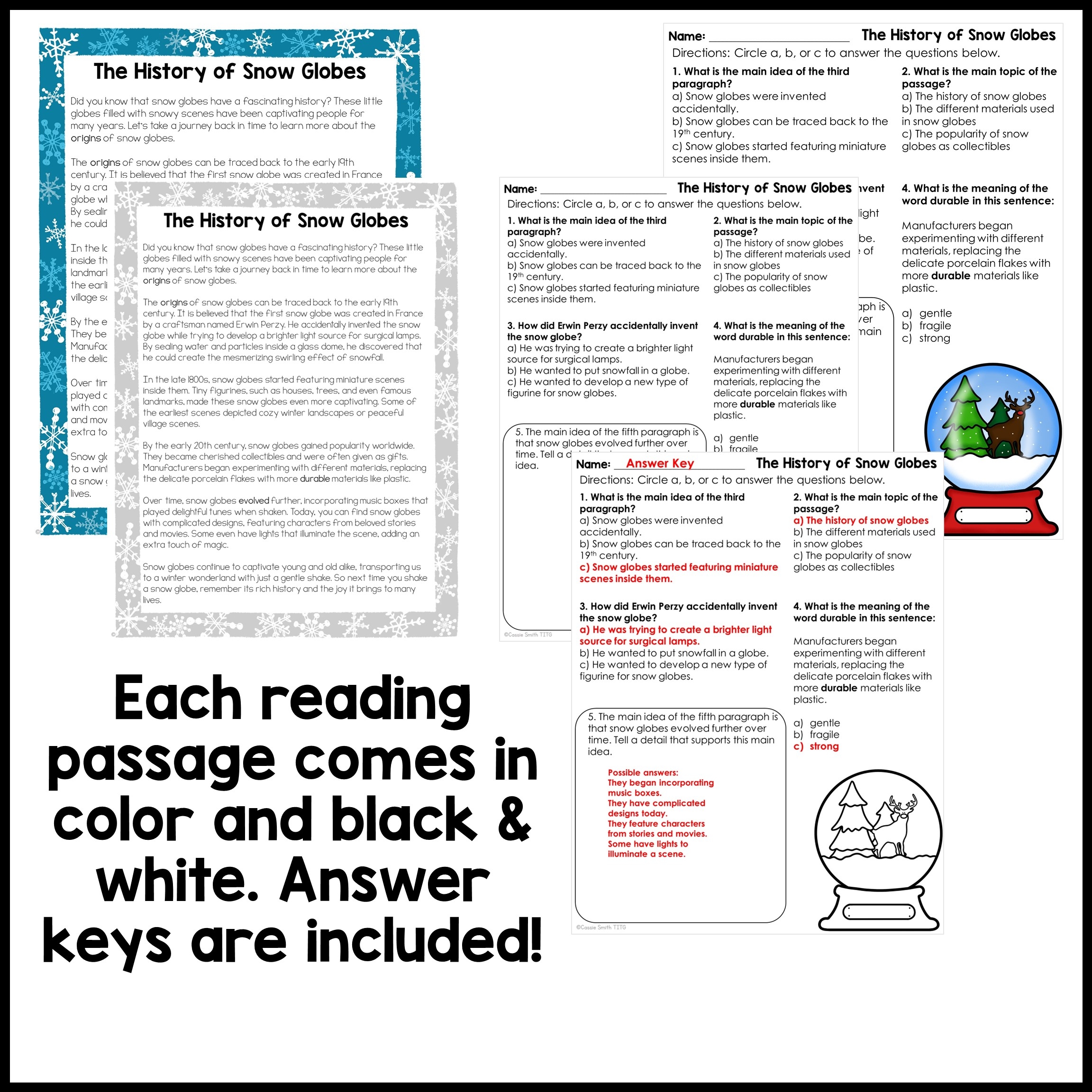 Cross-Curricular Reading Comprehension Worksheets
