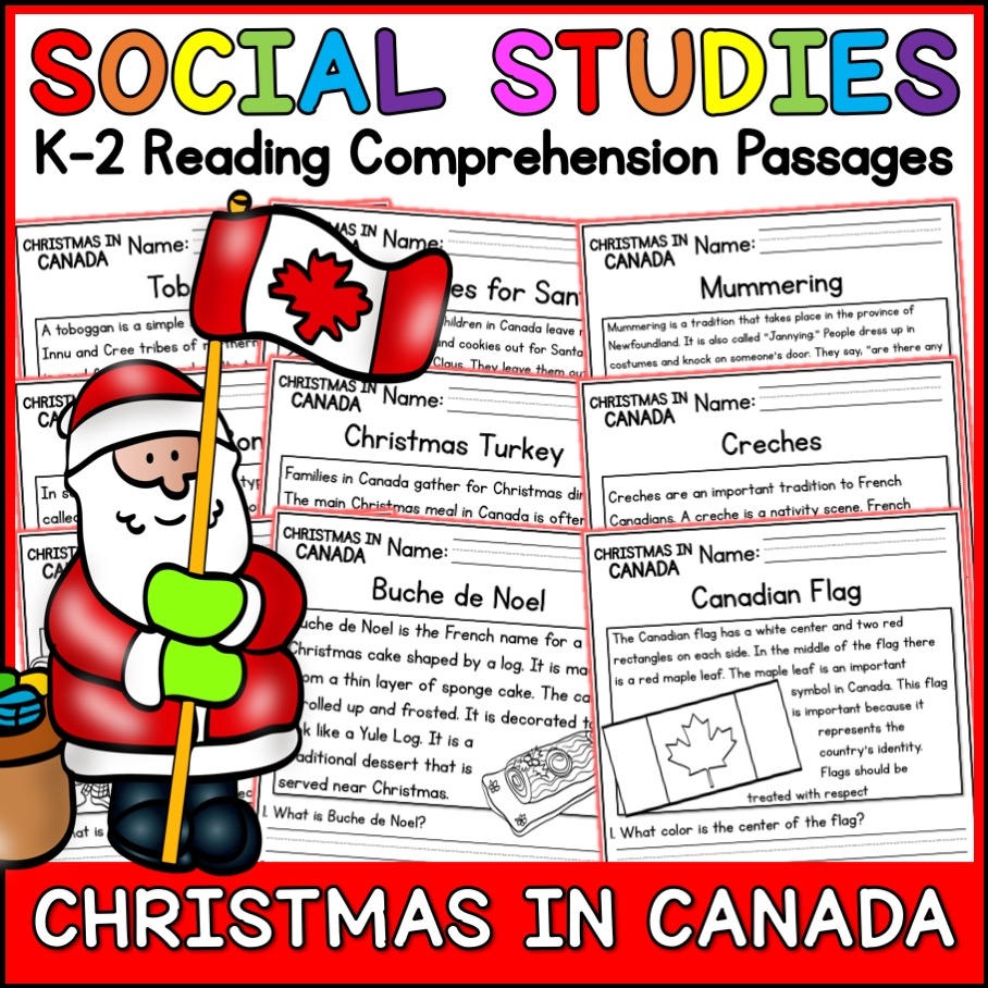 Christmas In Canada Social Studies Reading Comprehension Passages 