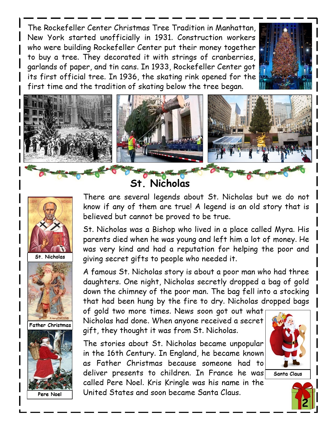 Christmas Traditions Reading Comprehension Passage Made By Teachers