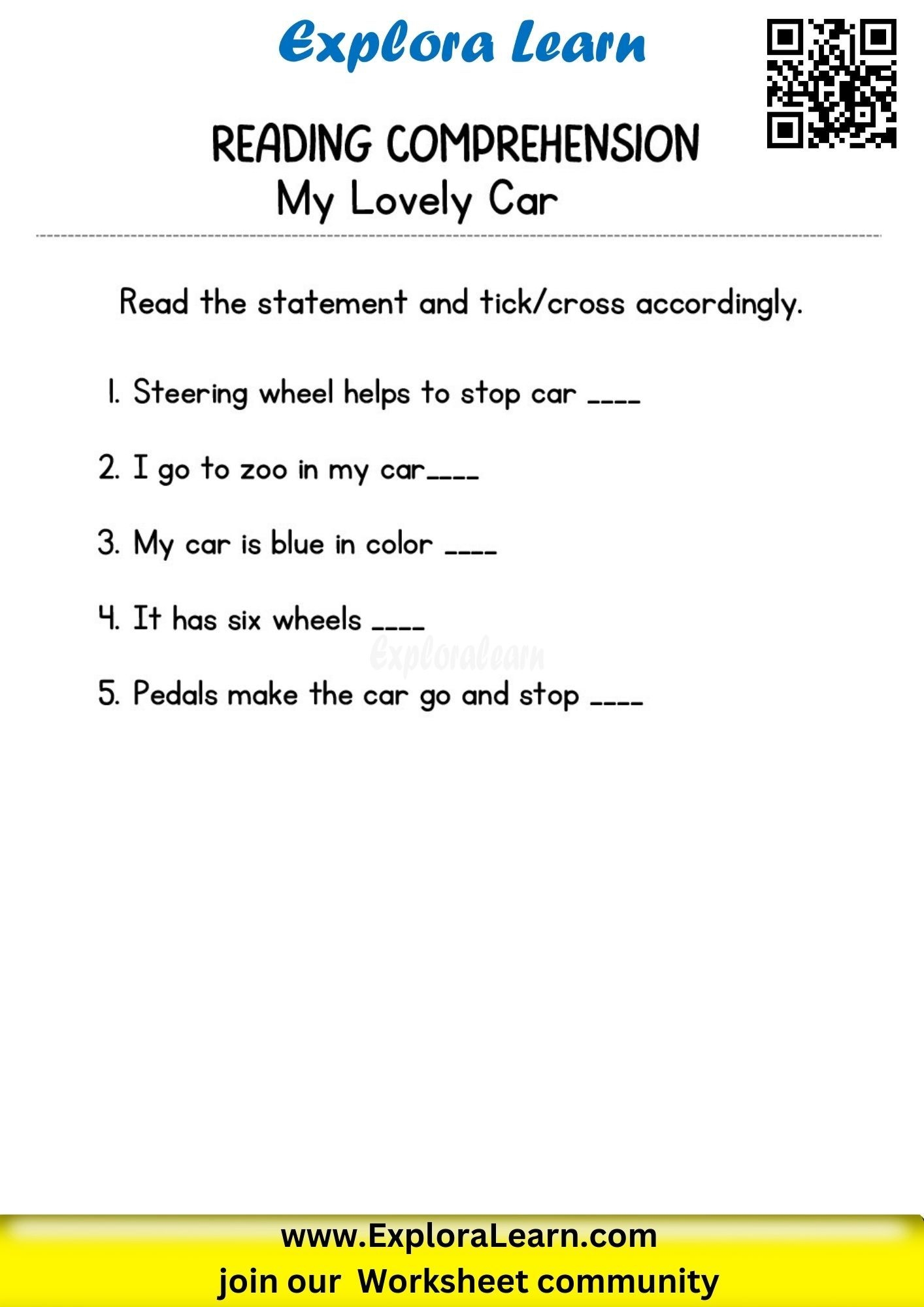 Free Printable Autism Reading Comprehension Worksheets