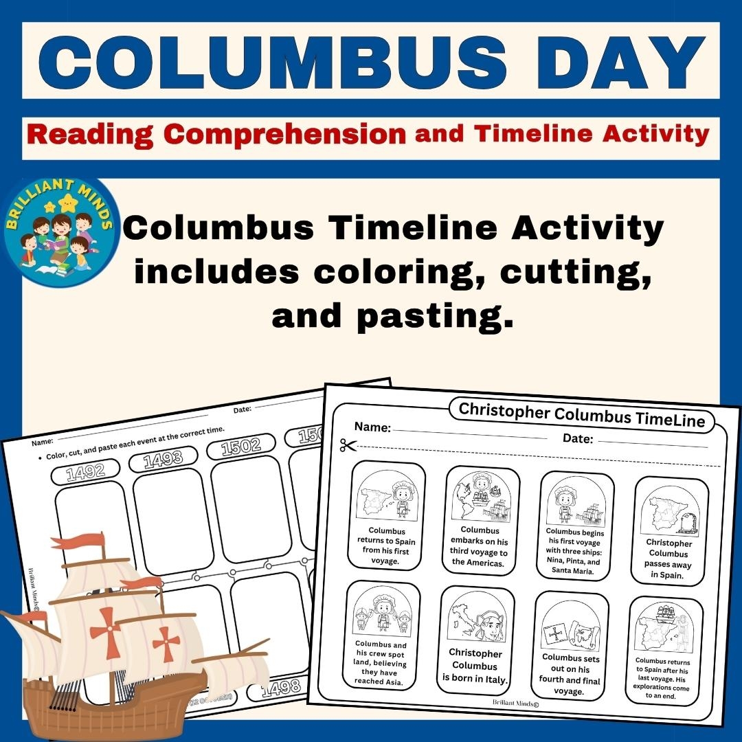 Free Columbus Day Reading Comprehension Worksheets
