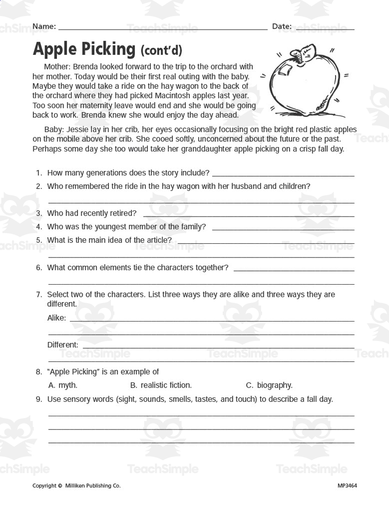 Compare And Contrast CCSS RL 5 3 Supplemental Worksheets For The Common Core