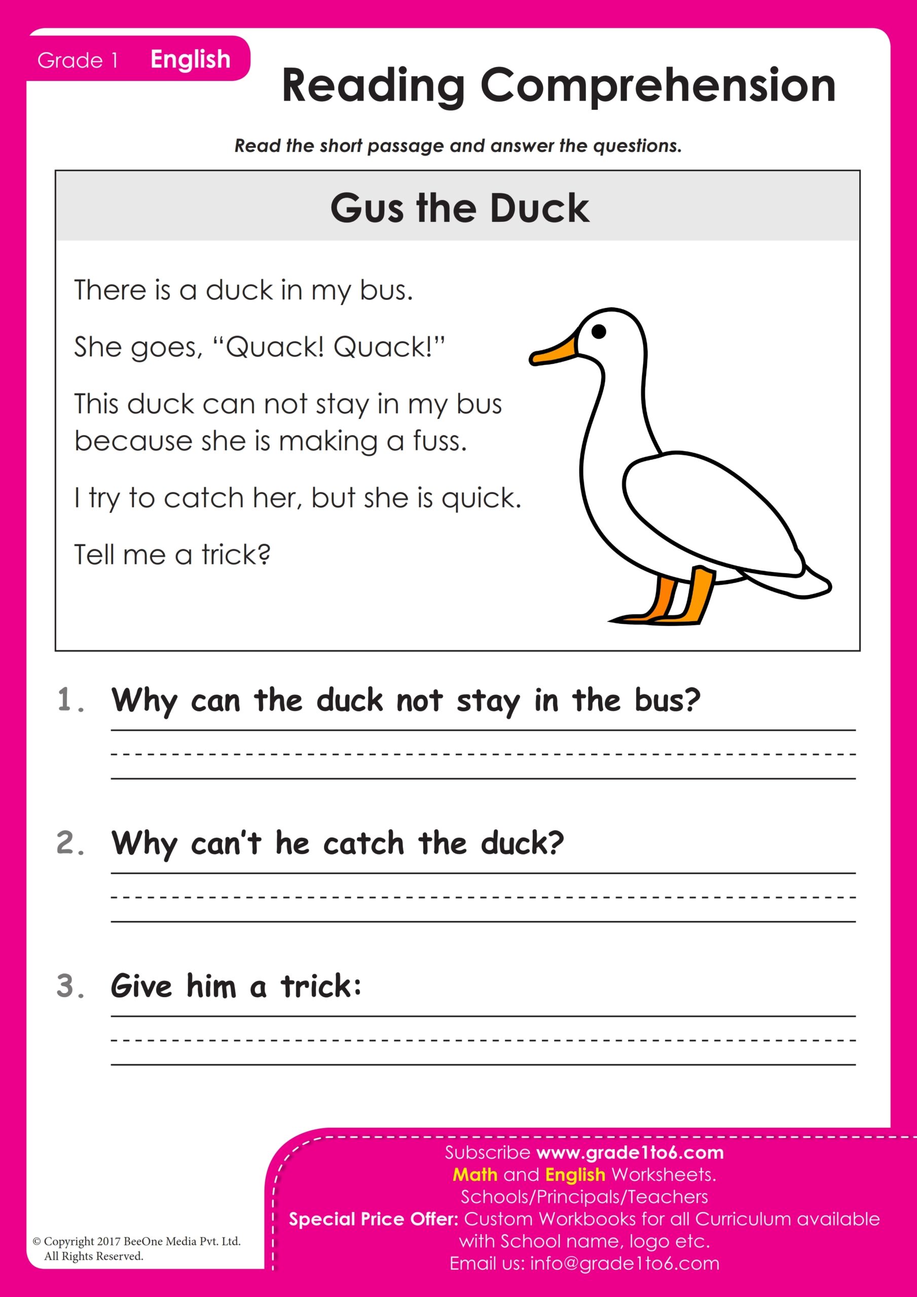 India Reading Comprehension Worksheet Pdf