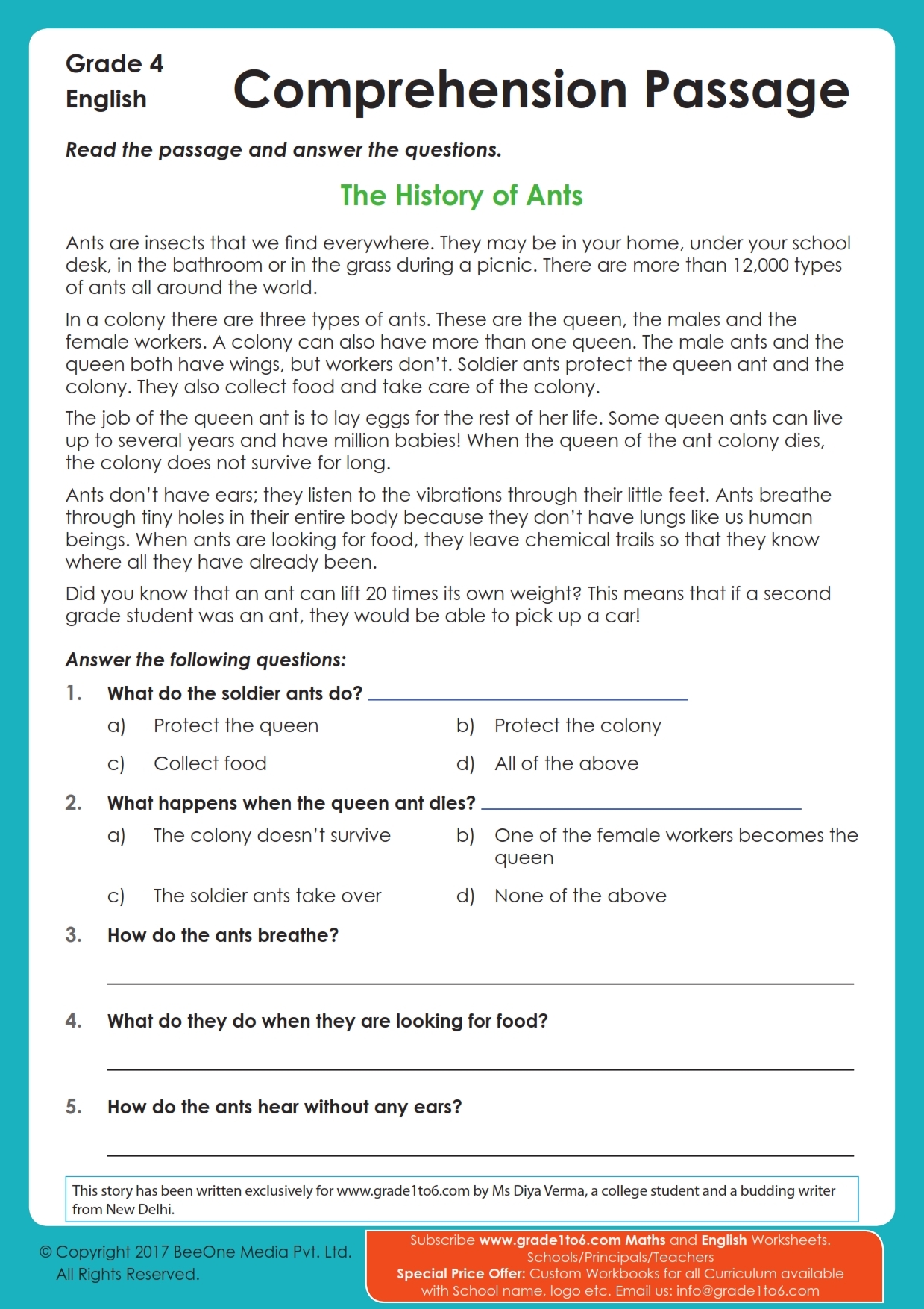History Reading Comprehension Worksheets Uk